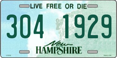 NH license plate 3041929