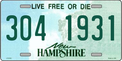 NH license plate 3041931