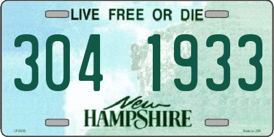 NH license plate 3041933