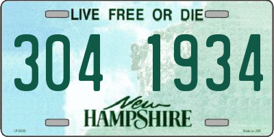NH license plate 3041934