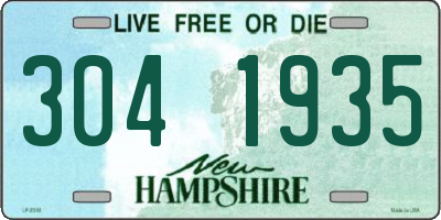 NH license plate 3041935