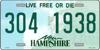 NH license plate 3041938