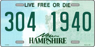 NH license plate 3041940