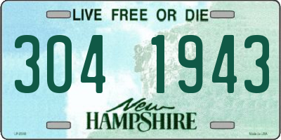 NH license plate 3041943