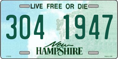 NH license plate 3041947