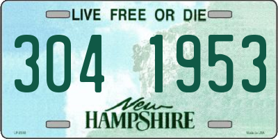 NH license plate 3041953
