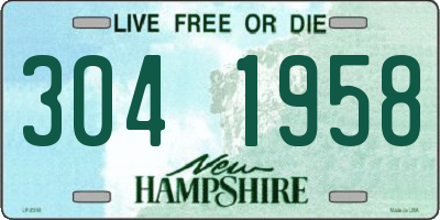 NH license plate 3041958