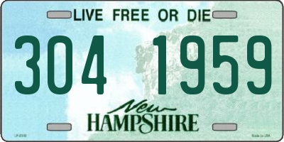 NH license plate 3041959