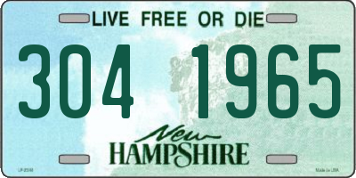 NH license plate 3041965