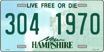 NH license plate 3041970