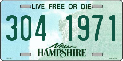 NH license plate 3041971
