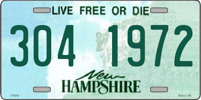 NH license plate 3041972