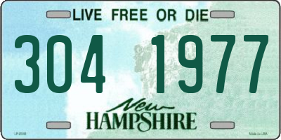 NH license plate 3041977