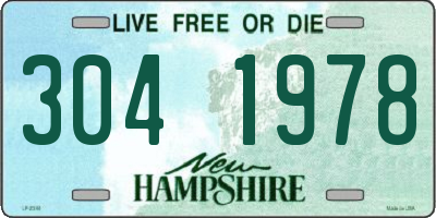 NH license plate 3041978