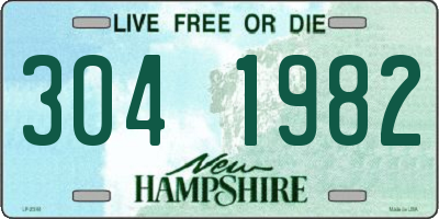 NH license plate 3041982