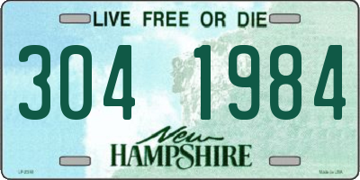 NH license plate 3041984