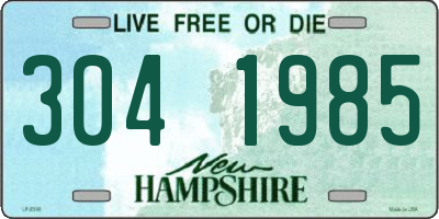 NH license plate 3041985
