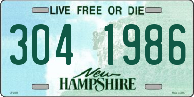 NH license plate 3041986