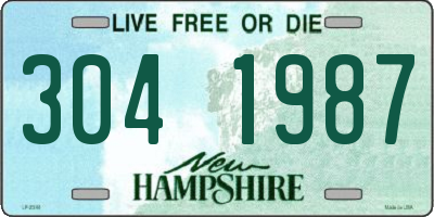 NH license plate 3041987
