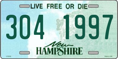 NH license plate 3041997