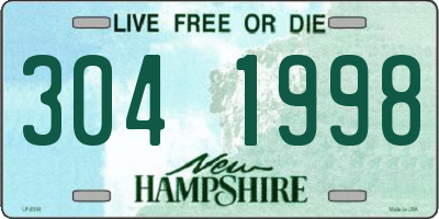 NH license plate 3041998