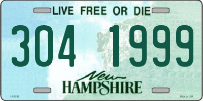 NH license plate 3041999