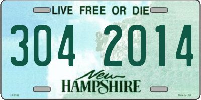 NH license plate 3042014