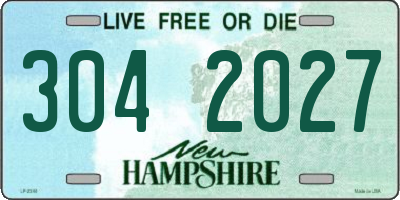 NH license plate 3042027