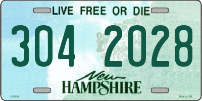 NH license plate 3042028