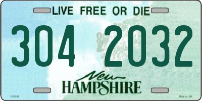 NH license plate 3042032