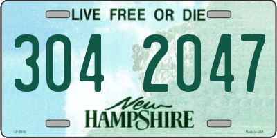NH license plate 3042047