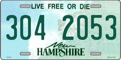 NH license plate 3042053