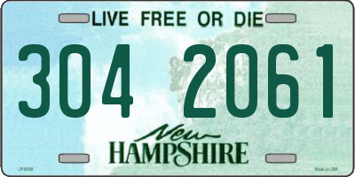 NH license plate 3042061