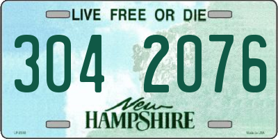 NH license plate 3042076