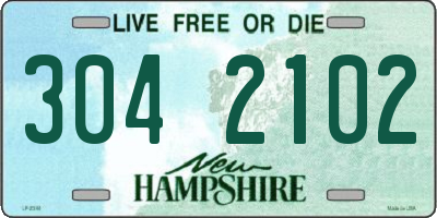NH license plate 3042102