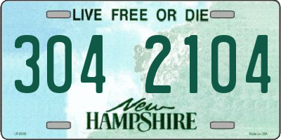 NH license plate 3042104