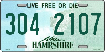 NH license plate 3042107