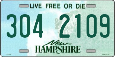 NH license plate 3042109