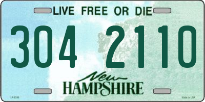 NH license plate 3042110