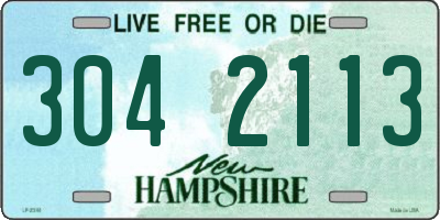 NH license plate 3042113