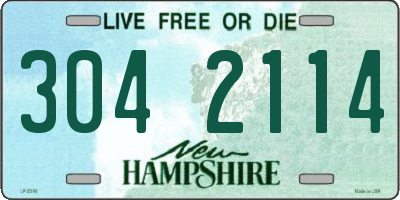 NH license plate 3042114