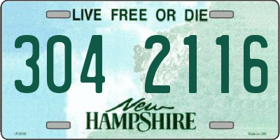 NH license plate 3042116