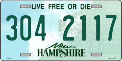 NH license plate 3042117