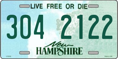 NH license plate 3042122