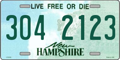 NH license plate 3042123