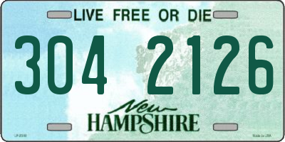 NH license plate 3042126
