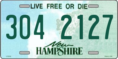NH license plate 3042127