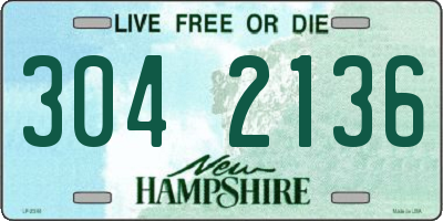 NH license plate 3042136