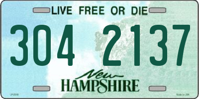 NH license plate 3042137