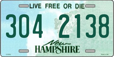 NH license plate 3042138